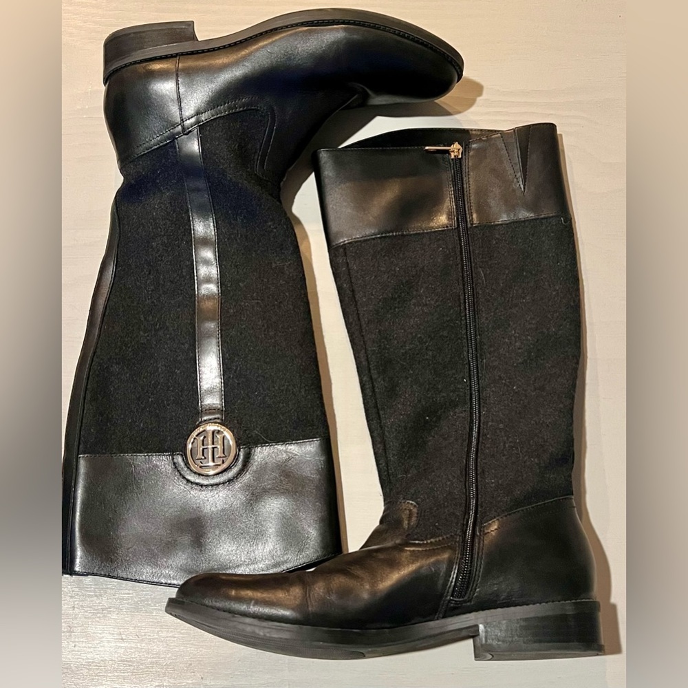 Tommy Hilfiger Tall Black Riding Boots - Women’s size 10 - EUC
